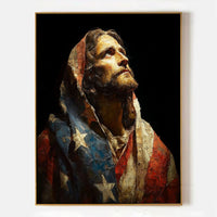 Jesus Looking Up – Framed Canvas Art / Powerful Christian Wall Art AR1515