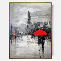 Black Grey Urban Wall Art Impressionist Modern Wall Art AR1525