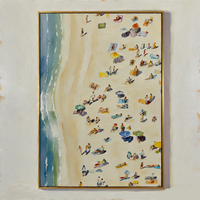 AR1314 Sunlit Beach Afternoon – Coastal Oil Painting Wall Art