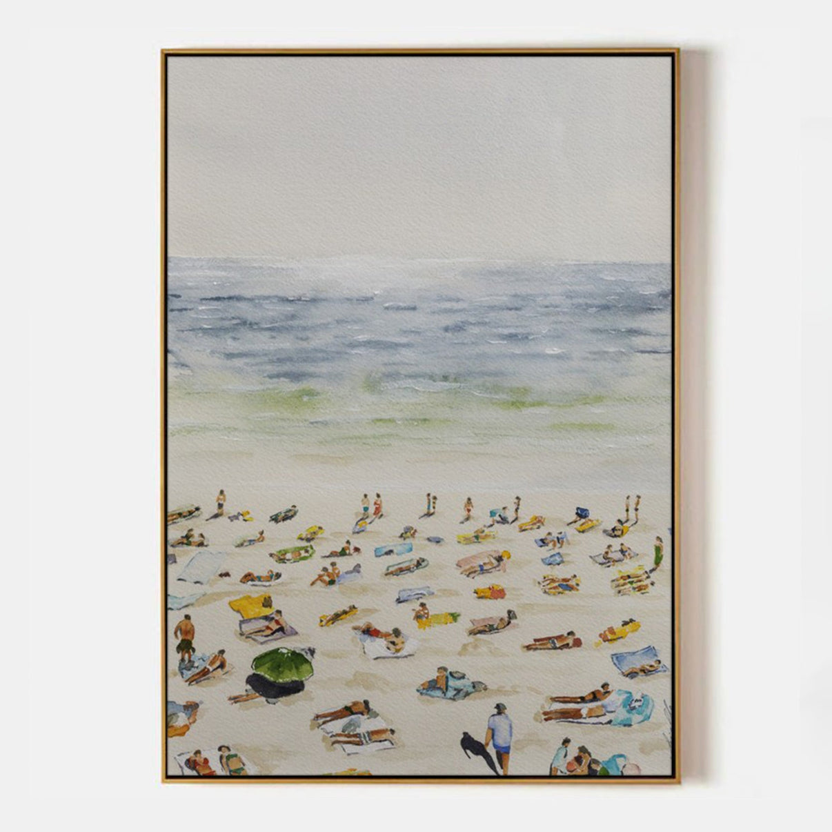 Serrés - Scène de foule à la plage. série paysage marin by Gabrielle, 2024 - ARABELART