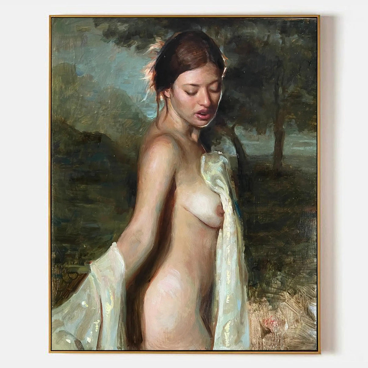"The Bather" (2024) Oil Painting by Karen Offutt - Famous Art Reproduction - ARABELART